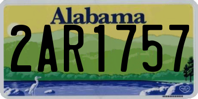 AL license plate 2AR1757