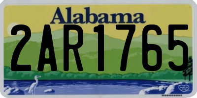 AL license plate 2AR1765