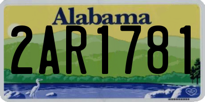 AL license plate 2AR1781