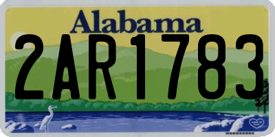 AL license plate 2AR1783