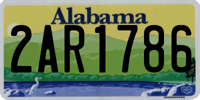 AL license plate 2AR1786
