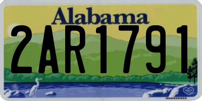 AL license plate 2AR1791