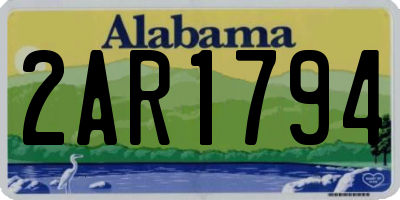 AL license plate 2AR1794