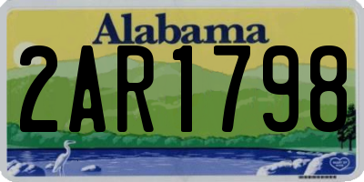 AL license plate 2AR1798