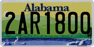 AL license plate 2AR1800