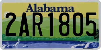 AL license plate 2AR1805