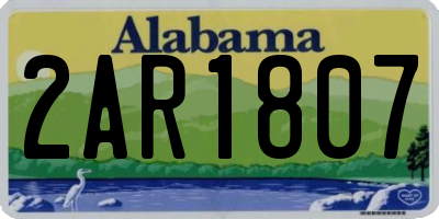 AL license plate 2AR1807
