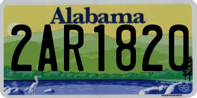 AL license plate 2AR1820