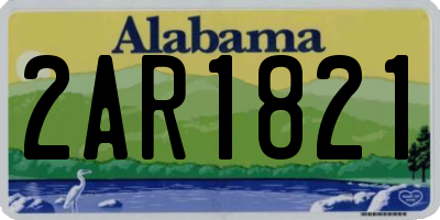 AL license plate 2AR1821