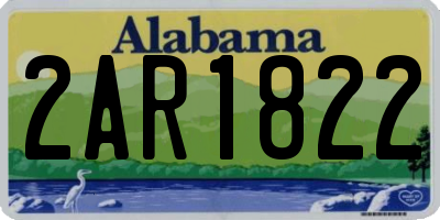 AL license plate 2AR1822