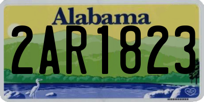 AL license plate 2AR1823