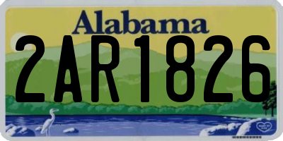 AL license plate 2AR1826