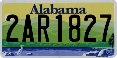 AL license plate 2AR1827