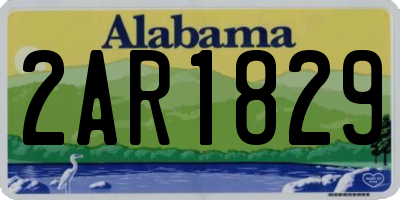 AL license plate 2AR1829