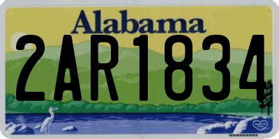 AL license plate 2AR1834