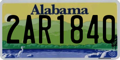 AL license plate 2AR1840