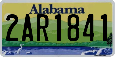 AL license plate 2AR1841