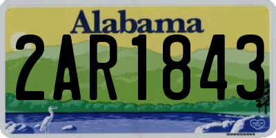 AL license plate 2AR1843
