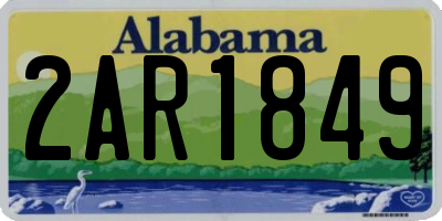 AL license plate 2AR1849