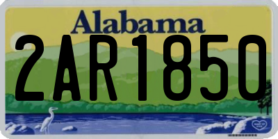 AL license plate 2AR1850