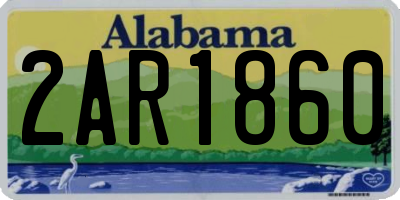 AL license plate 2AR1860