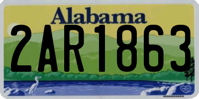 AL license plate 2AR1863