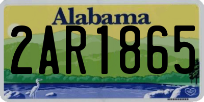 AL license plate 2AR1865