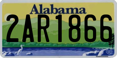 AL license plate 2AR1866