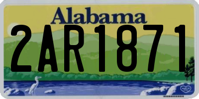 AL license plate 2AR1871
