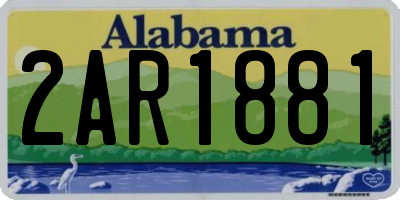 AL license plate 2AR1881