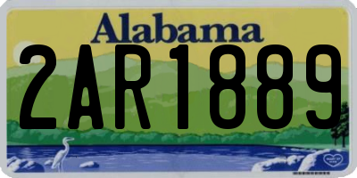 AL license plate 2AR1889