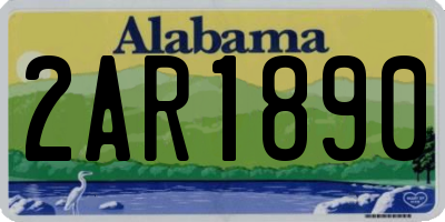 AL license plate 2AR1890