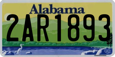 AL license plate 2AR1893