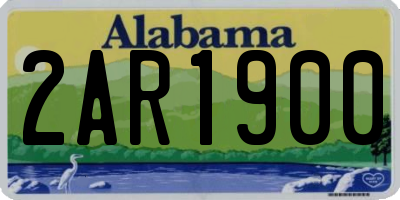 AL license plate 2AR1900