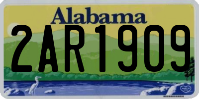AL license plate 2AR1909