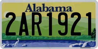 AL license plate 2AR1921