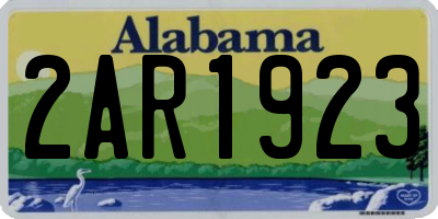 AL license plate 2AR1923