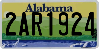 AL license plate 2AR1924