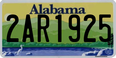 AL license plate 2AR1925