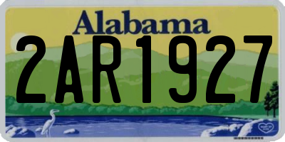 AL license plate 2AR1927