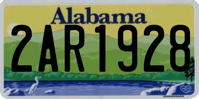 AL license plate 2AR1928