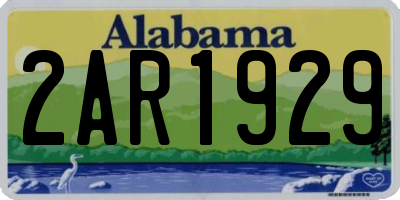 AL license plate 2AR1929