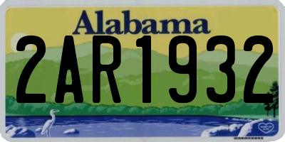 AL license plate 2AR1932