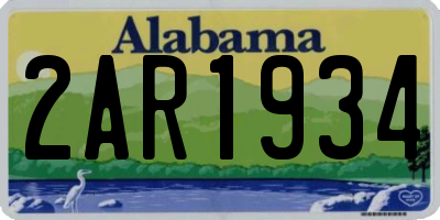 AL license plate 2AR1934