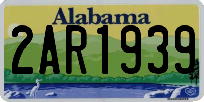 AL license plate 2AR1939