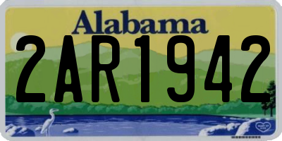 AL license plate 2AR1942