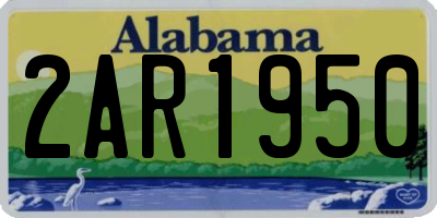 AL license plate 2AR1950