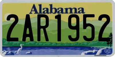 AL license plate 2AR1952