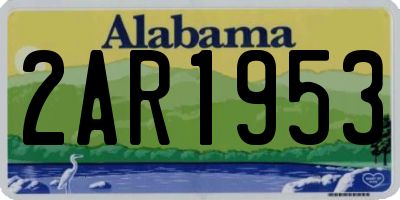 AL license plate 2AR1953
