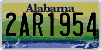 AL license plate 2AR1954